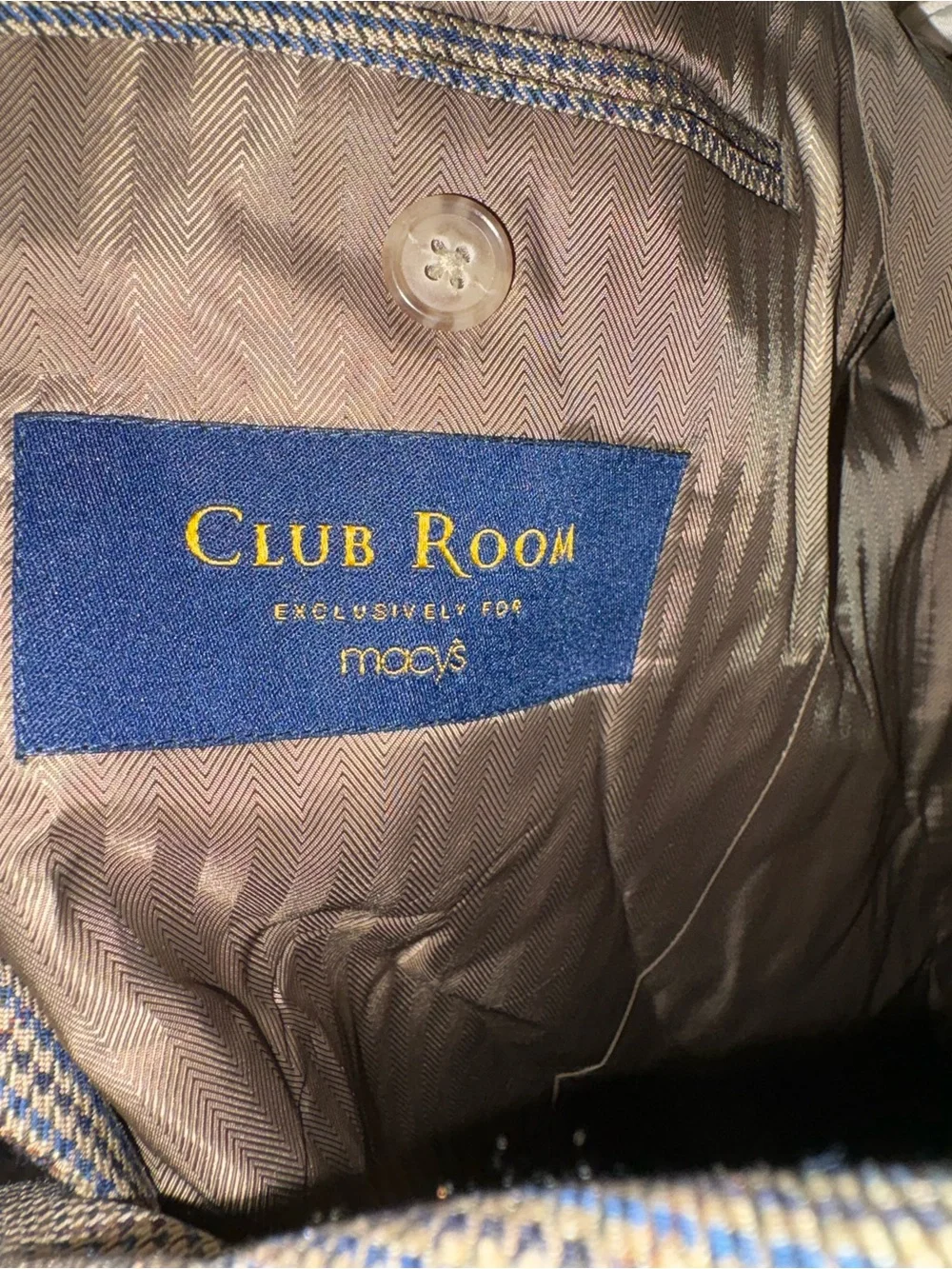 Men's Classic Single-Breasted Brown Check Blazer